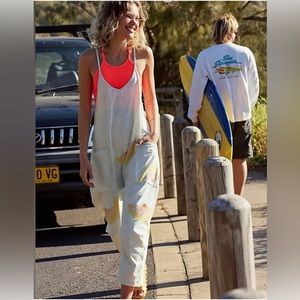 Free people Hot Shot Printed Onesie “Oceanic Wave” Small